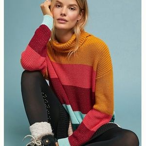 ❤️LAST ONE ❗️Farm Rio Monochrome Striped Tunic Dress /Sweater